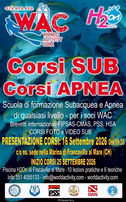 CORSI SUB E APNEA 2026